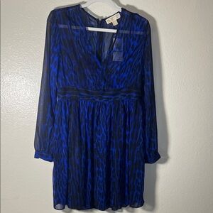 MICHAEL Michael Kors Vibrant Blue Animal Print Dress size 8